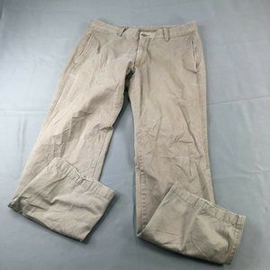 The Original Khaki Mens Pants Brown 32 Chino Slacks Pockets 32X30 Casual #0999